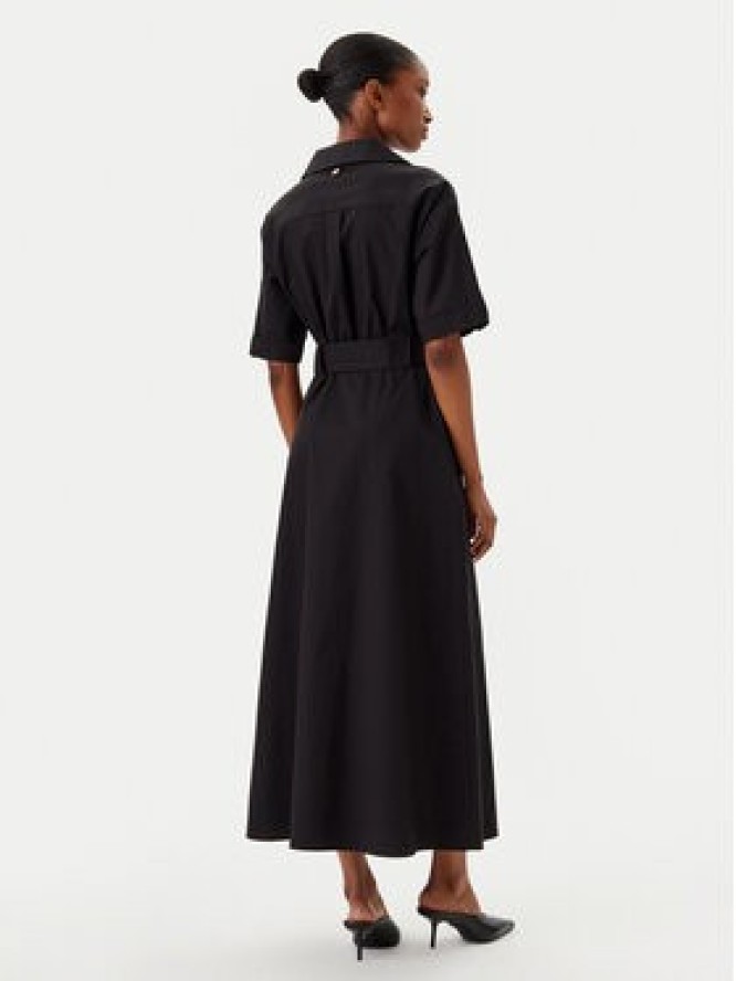 Fracomina Sukienka koszulowa FR25SD3006W52001 Czarny Regular Fit