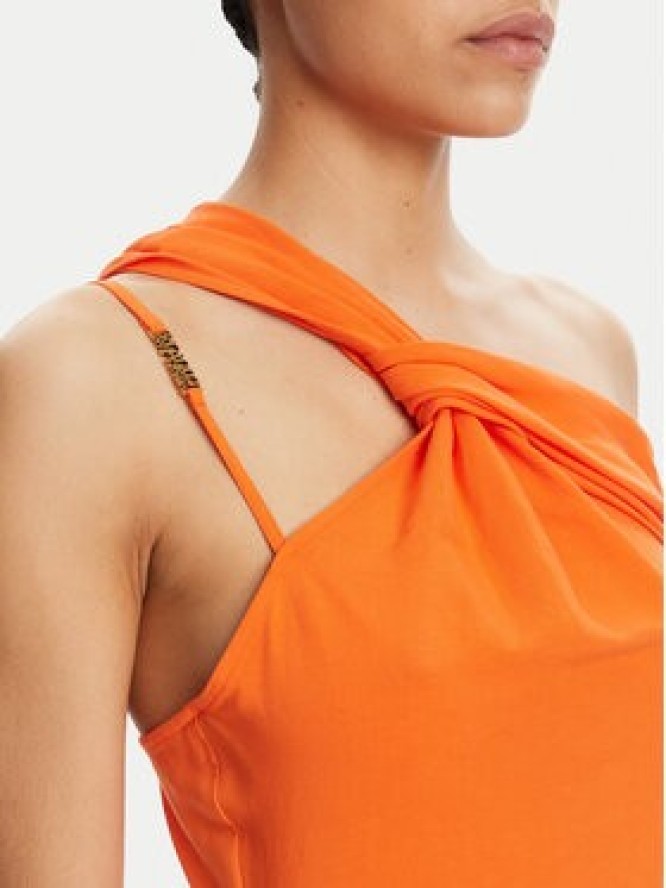 Versace Jeans Couture Sukienka koktajlowa 78HAO903 Pomarańczowy Slim Fit