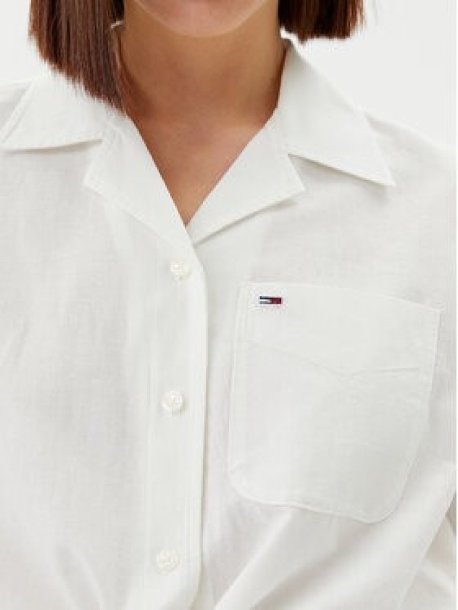 Tommy Jeans Koszula DW0DW20286 Écru Regular Fit