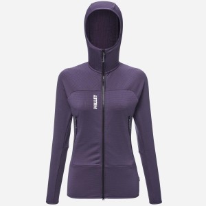 Bluza turystyczna damska Millet Fusion Grid Hoodie active fit Polartec PowerGrid