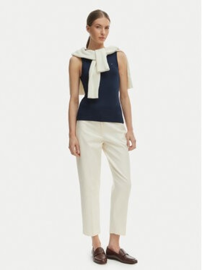 Tommy Hilfiger Top WW0WW47806 Granatowy Slim Fit