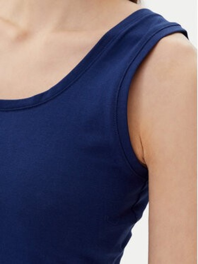 adidas Top Essentials Small Logo JC5939 Granatowy Slim Fit