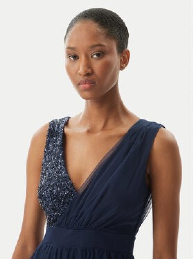 Rinascimento Sukienka wieczorowa CFC0123704003 Granatowy Regular Fit