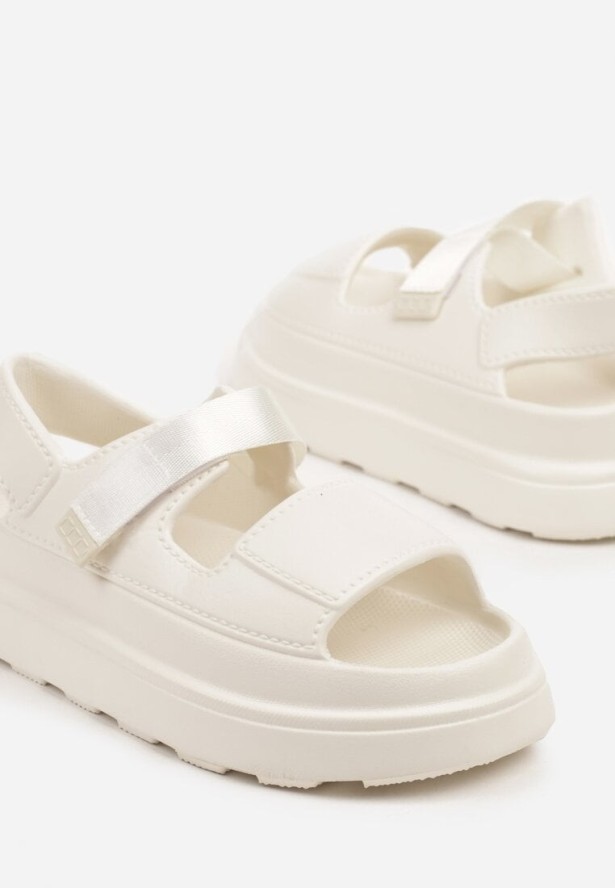 Białe Sandały Sportowe na Grubej Podeszwie Lisaniel