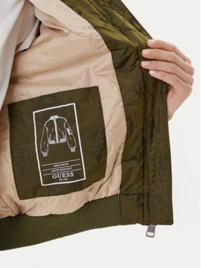 Guess Kurtka bomber W5YL08 WHDK2 Khaki Regular Fit