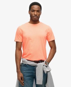 superdry Classic Essential T-Shirt z lekkiej bawełny – Washed Dry Fluro Orange
