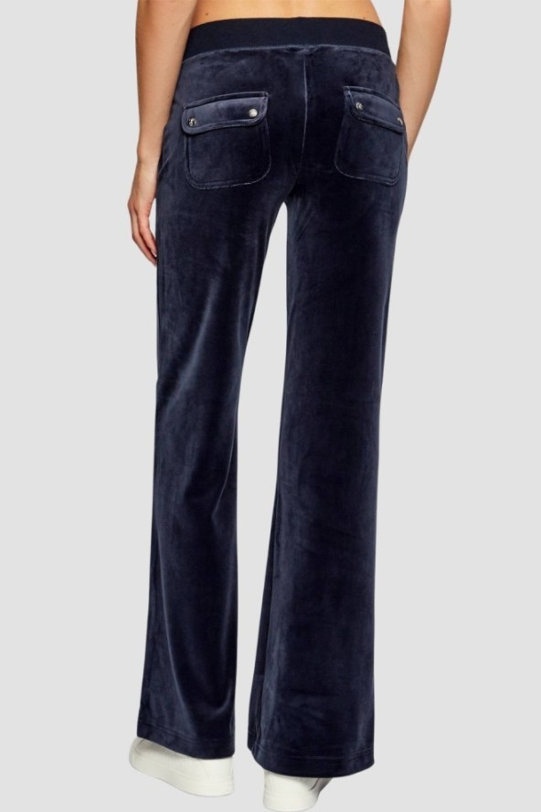 JUICY COUTURE Granatowe spodnie dresowe damskie Layla Low Rise, Rozmiar M