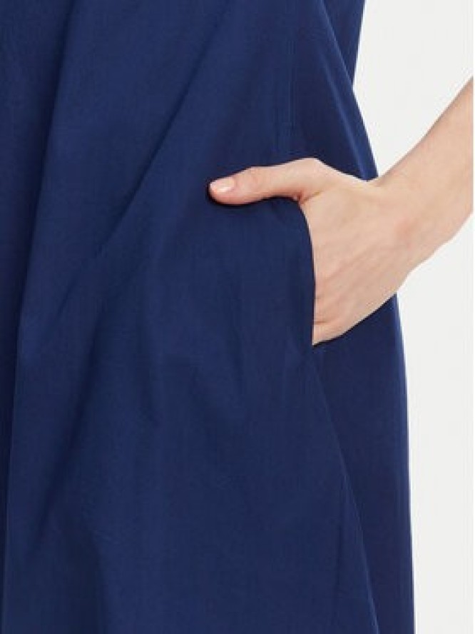 Selmark Sukienka letnia BL495 Granatowy Regular Fit
