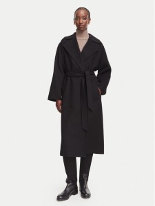 Weekend Max Mara Płaszcz wełniany Operoso 2625016011 Czarny Regular Fit