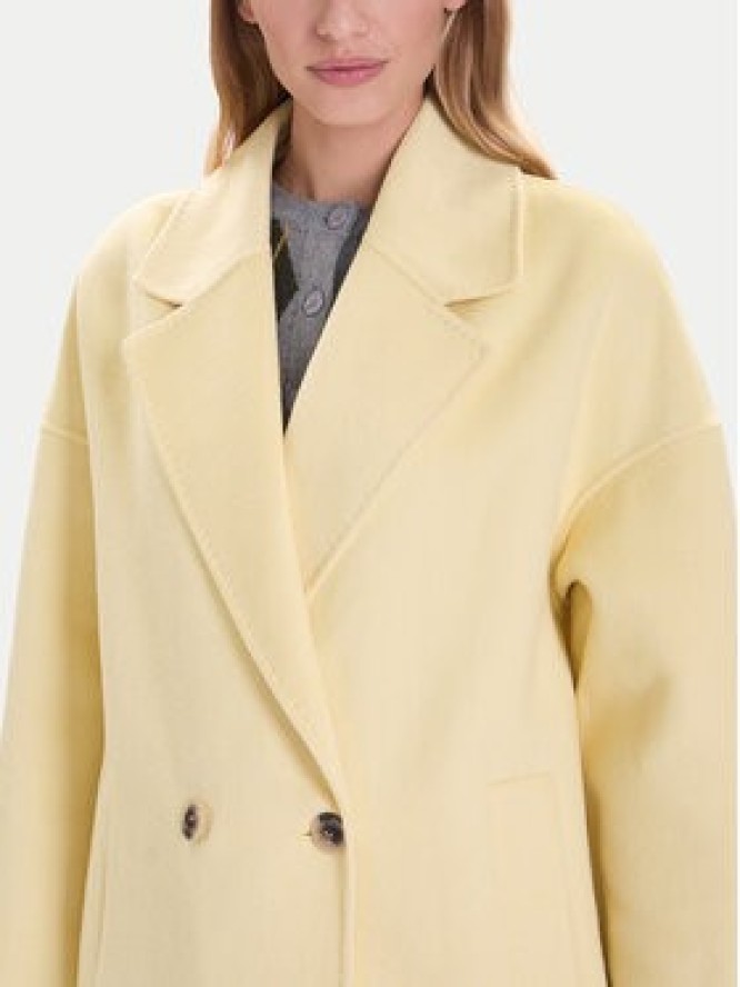 ViCOLO Płaszcz wełniany TF0003 Żółty Regular Fit