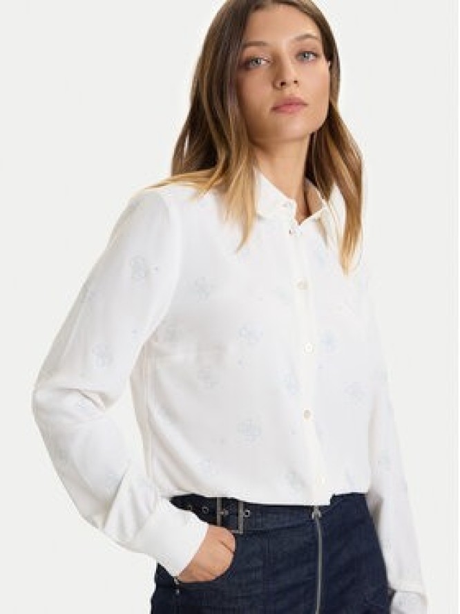 Guess Koszula W5BH80 W2982 Biały Regular Fit