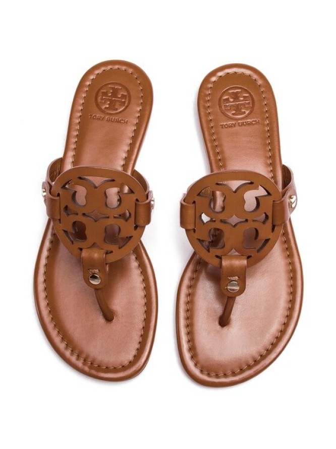 Tory Burch Japonki Miller 50008694 Brązowy
