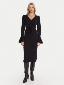 Luisa Spagnoli Sukienka dzianinowa Malimba 100110 Czarny Slim Fit