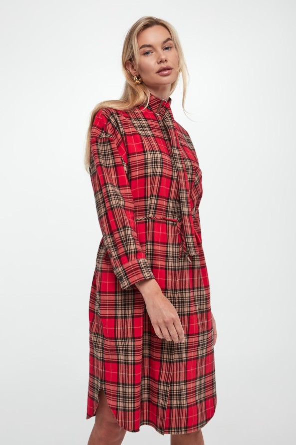 Sukienka koszulowa w kratkę Danny JOOP! JEANS