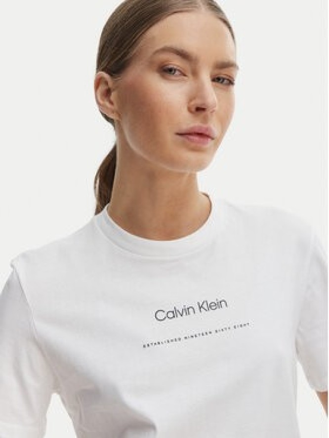 Calvin Klein Jeans T-Shirt Classic LV047C811G Biały Regular Fit
