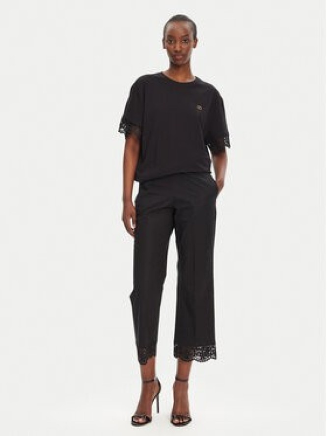 TWINSET Spodnie materiałowe 251TT2094 Czarny Straight Fit