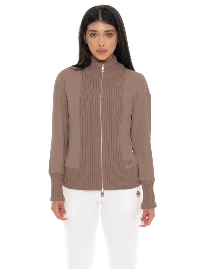 Bluza damska Leone 1947 Apparel Warm Touch na zamek z dzianiny na zimę