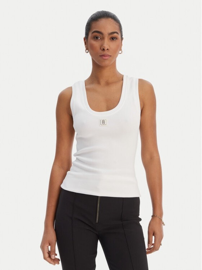 Fracomina Top FP26ST2001J40101 Biały Slim Fit