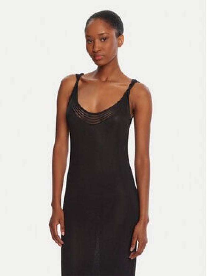 Calvin Klein Jeans Sukienka dzianinowa LV047C304G Czarny Slim Fit