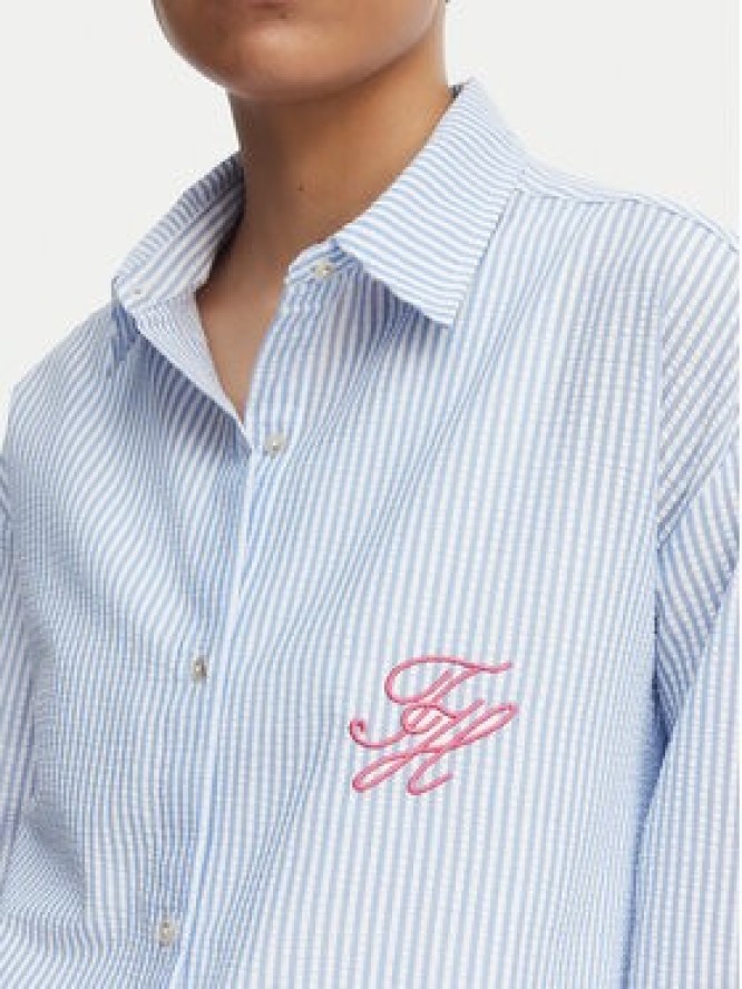 Tommy Hilfiger Koszula Seersucker UW0UW06474 Niebieski Regular Fit