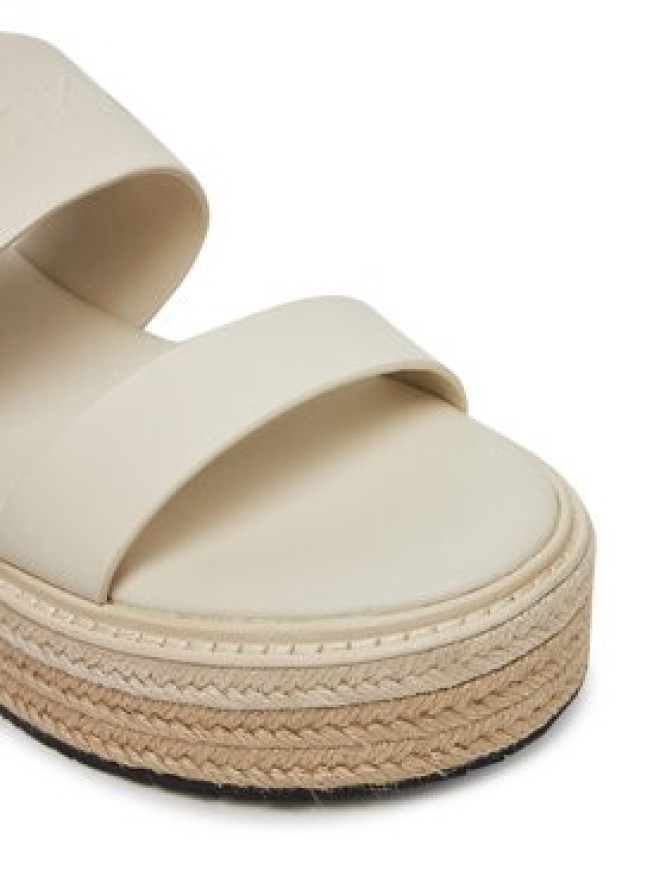 Calvin Klein Espadryle Flatform Wedge Slide - He HW0HW02374 Écru