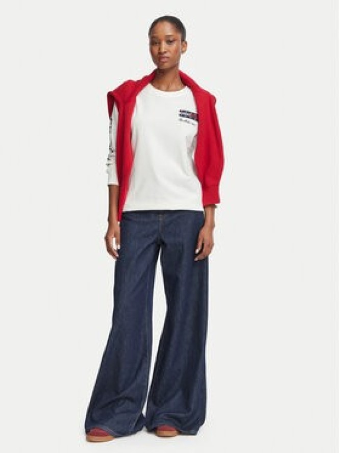 Tommy Jeans Bluzka DW0DW23807 Biały Relaxed Fit
