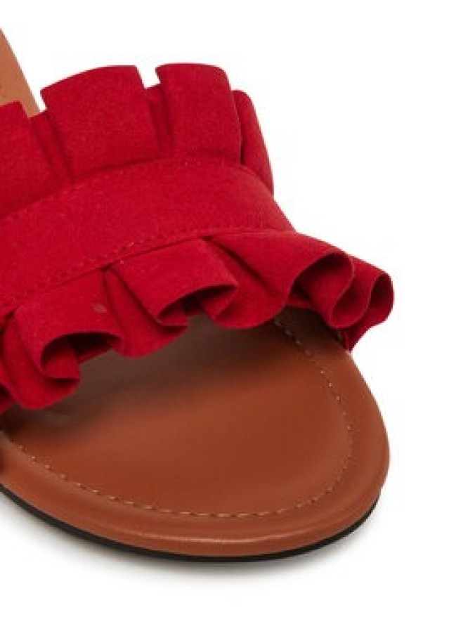 Pieces Klapki Nola 17101699 Czerwony