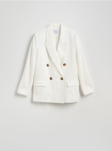 Lniana marynarka - złamana biel