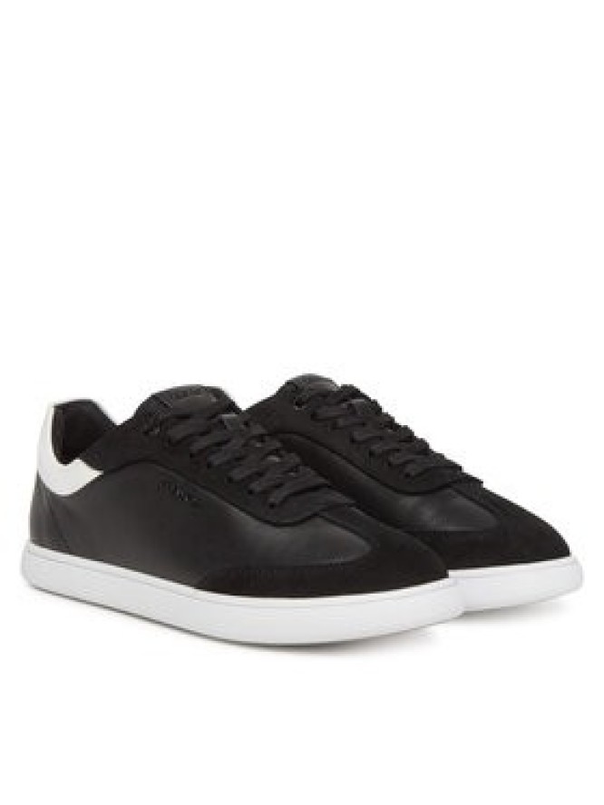 Calvin Klein Sneakersy Cupsole Lace Up - Lth Sue Mix HW0HW02435 Czarny