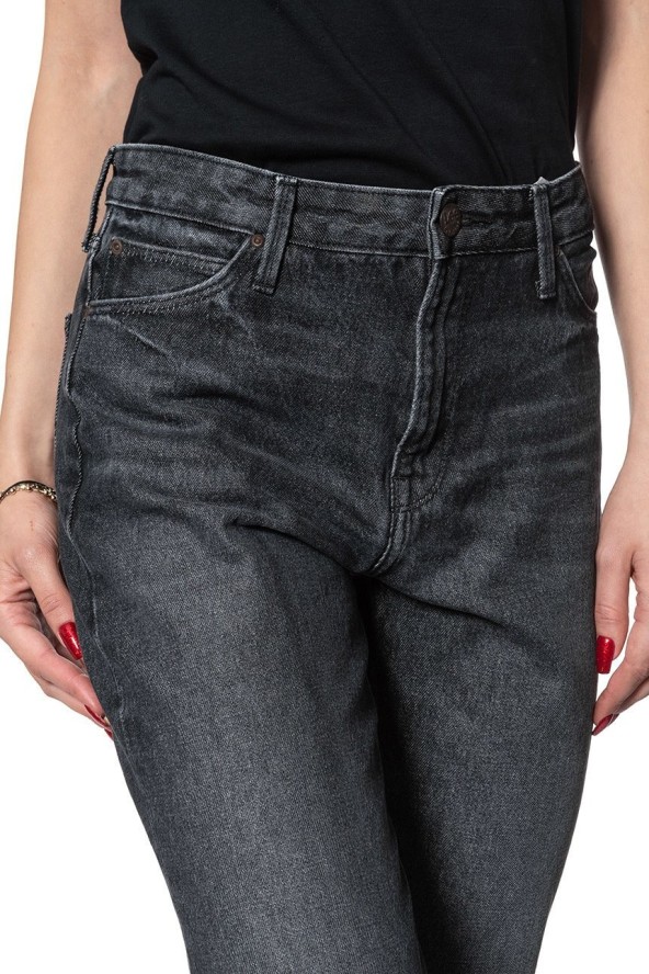 SPODNIE DAMSKIE LEE MOM STRAIGHT BLACK LAMONT L32IFFJZ 112107548