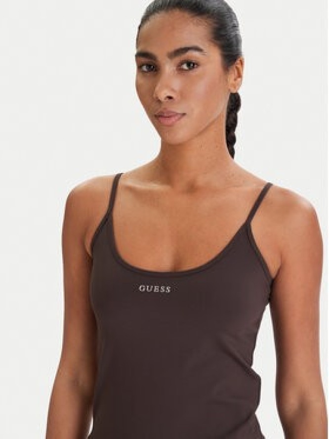 Guess Top V6RP14 KD952 Brązowy Slim Fit