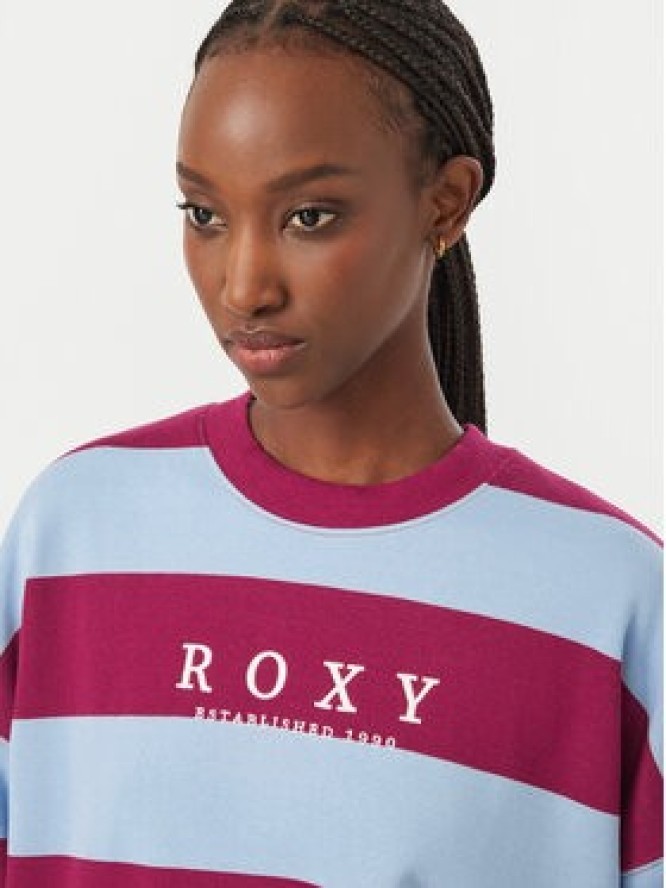 Roxy Bluza Strictly Stripes ERJFT05071 Bordowy Regular Fit