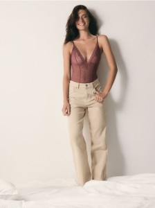 Koronkowe body - fioletowy