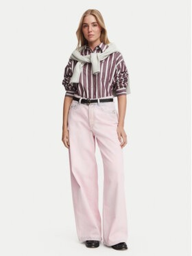 Tommy Jeans Koszula Essential DW0DW23340 Fioletowy Oversize