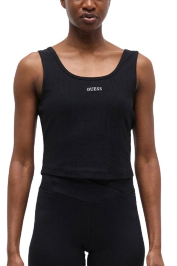 GUESS Czarny damski tank top Circe, Rozmiar S