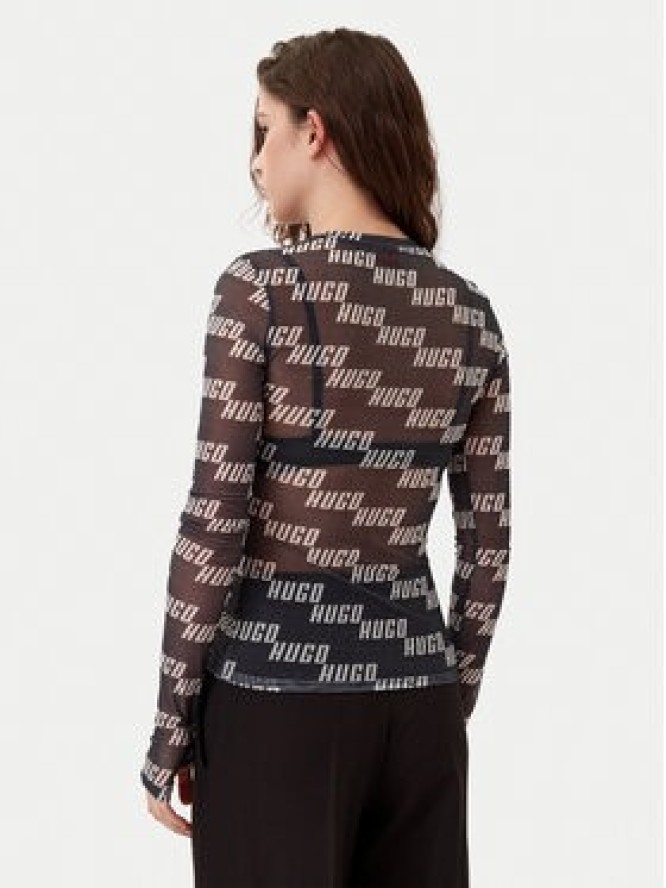 HUGO Longsleeve 50534837 Czarny Slim Fit