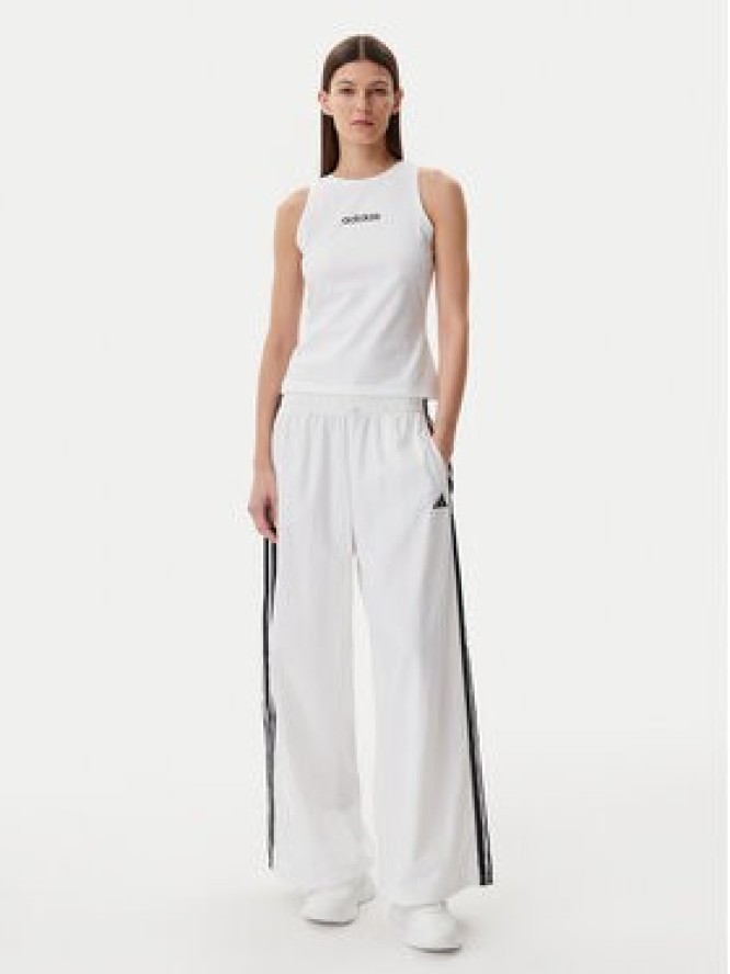 adidas Top Essentials Linear JC5799 Biały Slim Fit