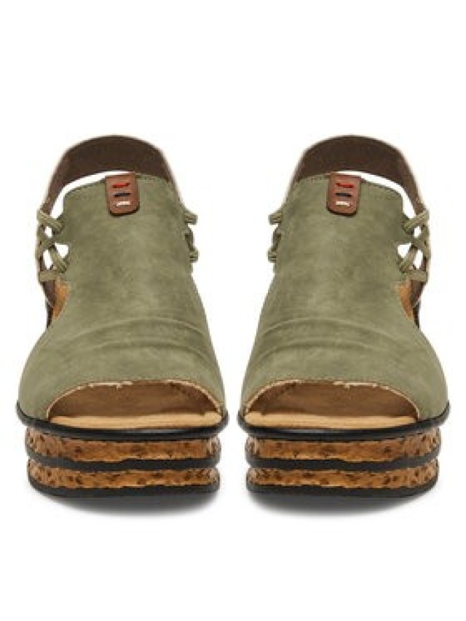 Rieker Sandały 68175-52 Zielony