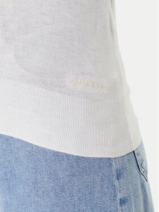 Calvin Klein Sweter LV044C339G Écru Regular Fit