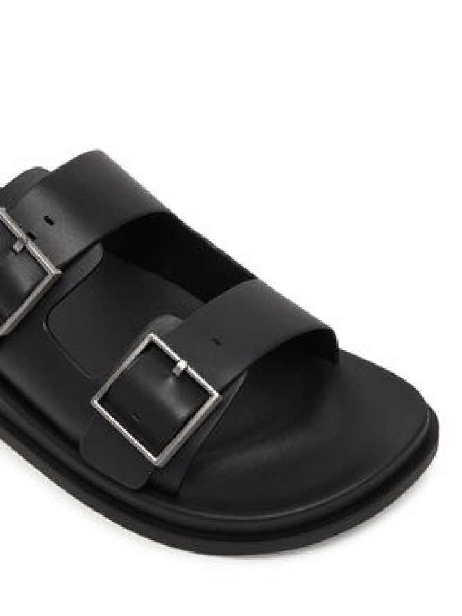 Calvin Klein Klapki City Sandal Buckle Lth HW0HW02885 Czarny