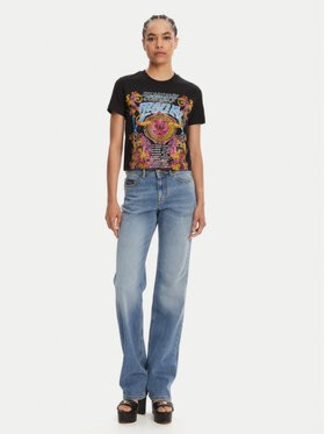 Versace Jeans Couture T-Shirt 78HAHC03 Czarny Regular Fit