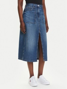 Tommy Jeans Spódnica jeansowa Claire DW0DW21070 Granatowy Regular Fit