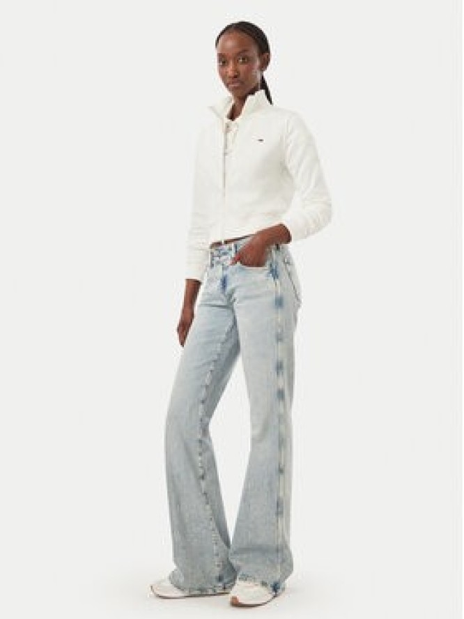 Tommy Jeans Bluza Flag DW0DW23535 Biały Slim Fit