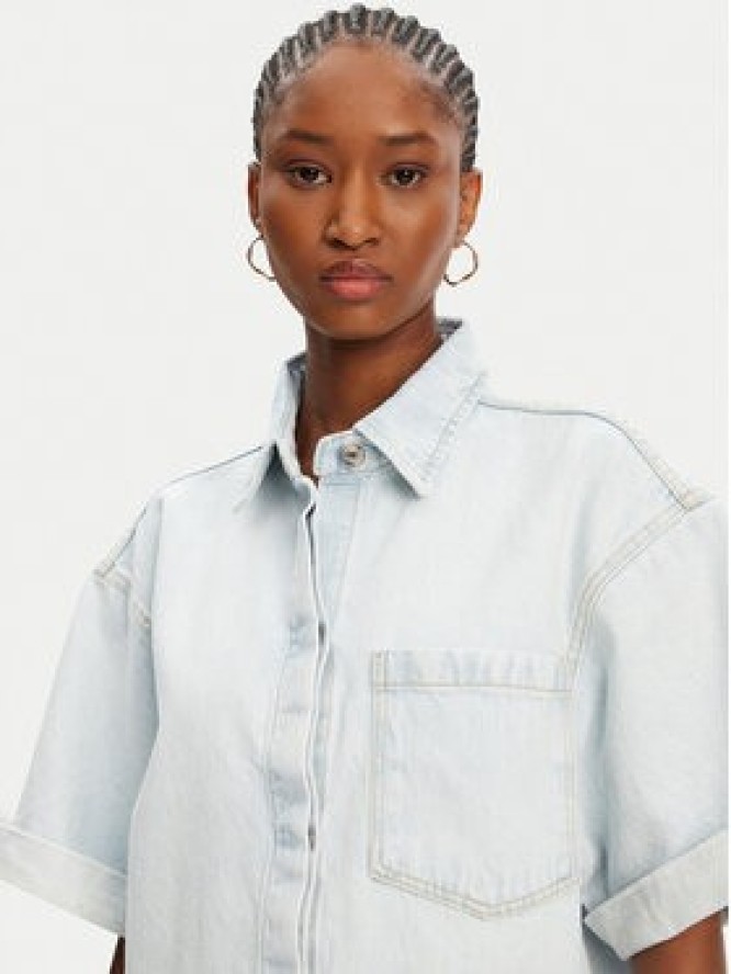 ACCESS FASHION Koszula jeansowa 53-8031-580 Niebieski Loose Fit