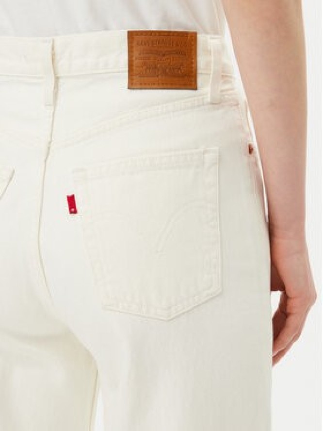 Levi's® Jeansy Ribcage A6081-0009 Écru Wide Leg