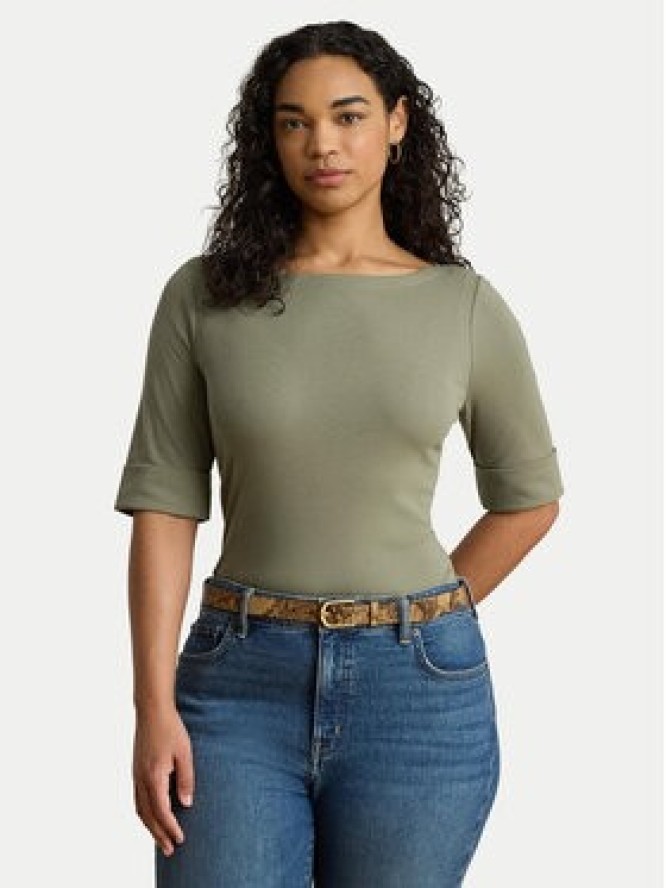 LAUREN RALPH LAUREN T-Shirt Judy 200654963204 Zielony Regular Fit