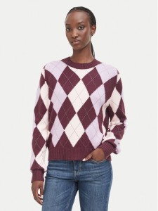 Guess Sweter W6BR48 Z1447 Bordowy Regular Fit