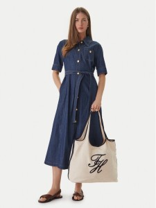 Tommy Hilfiger Torebka Th Summer Tote Canvas AW0AW18398 Biały