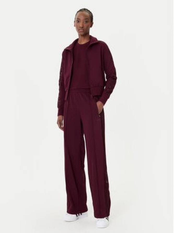 adidas Bluza Firebird Lace KC6451 Bordowy Slim Fit