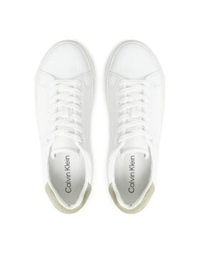 Calvin Klein Sneakersy Ff Cupsole Lace Up Lth HW0HW02570 Biały